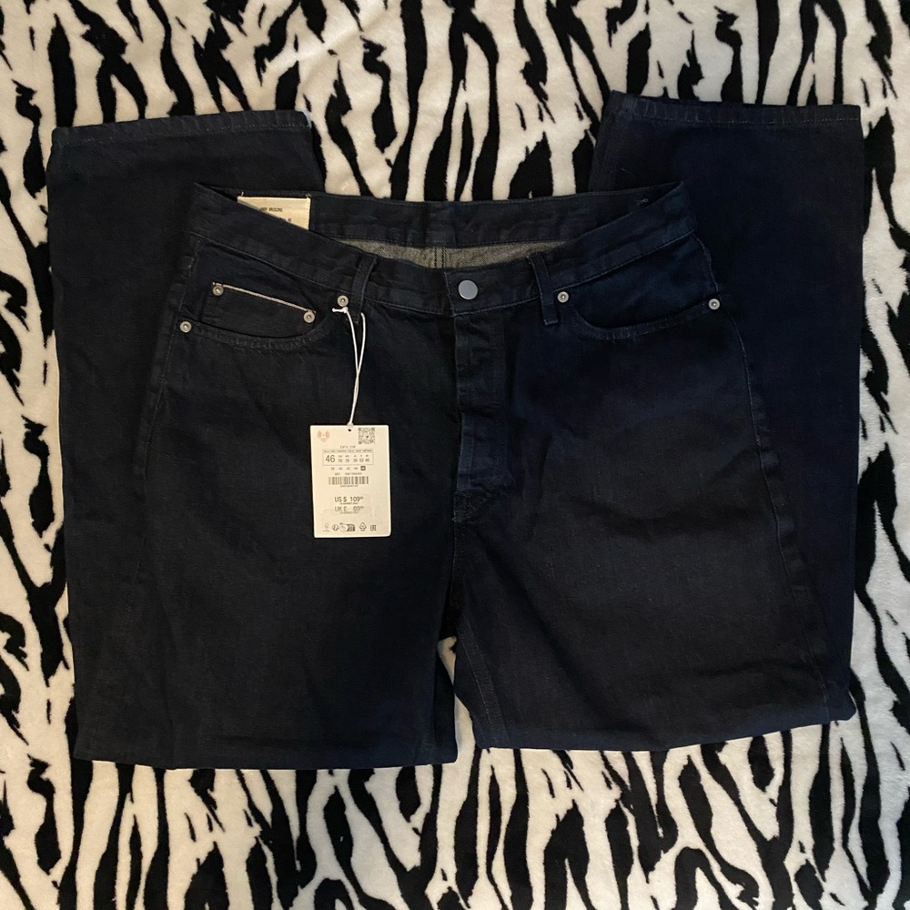 Zara Dark Wash Straight Jeans